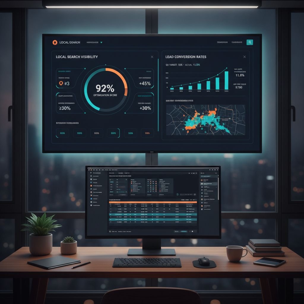 Lokales SEO-Monitoring und Performance-Dashboard für Dienstleister